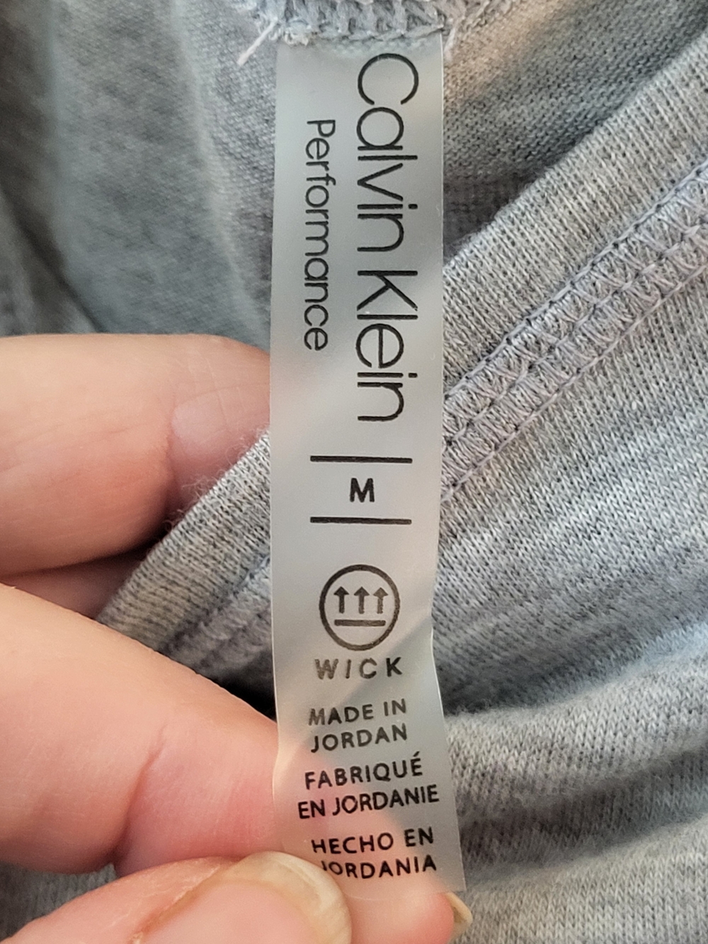NWT Calvin Klein Performance Gray Cap-Sleeve Crisscross Back T-Shirt - Size L* - Picture 4 of 7